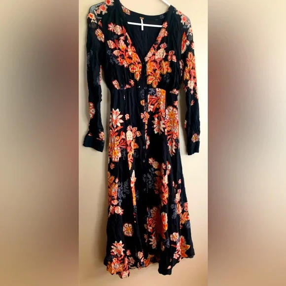 princess polly baby blue dress Free People Dress LILOU OB456150 Black Combo main image 0